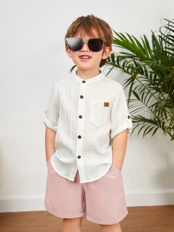 Ensemble Chemise Manches Courtes & Mini Short – Style Décontracté