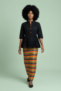 Taille basse wax et brodé