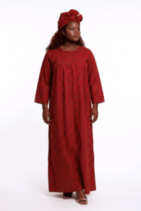 Robe en wax fleuri