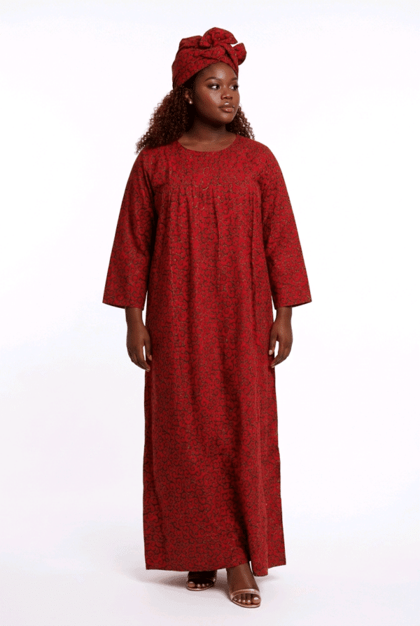 Robe en wax fleuri